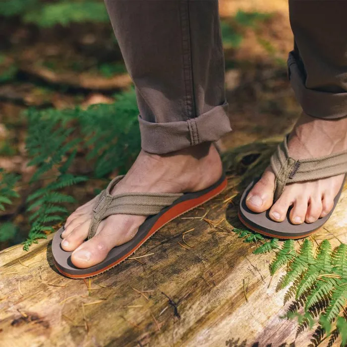 Passenger Clothing Santos Flip Flop Taupe Men Flip Flops and Sandals