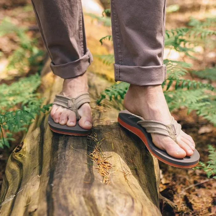 Passenger Clothing Santos Flip Flop Taupe Men Flip Flops and Sandals