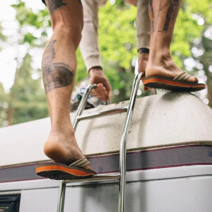 Passenger Clothing Santos Flip Flop Taupe Men Flip Flops and Sandals