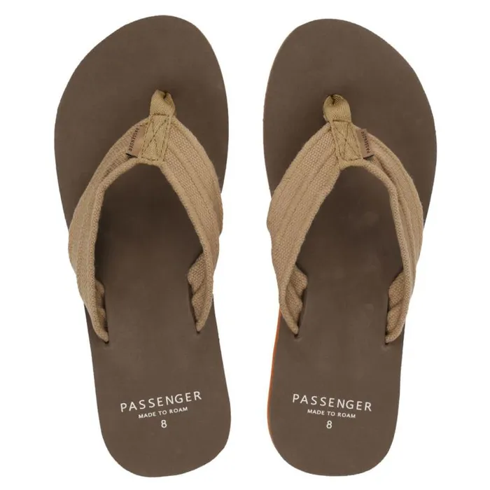 Passenger Clothing Santos Flip Flop Taupe Men Flip Flops and Sandals