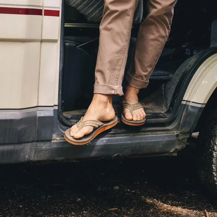 Passenger Clothing Santos Flip Flop Taupe Men Flip Flops and Sandals