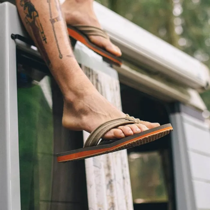 Passenger Clothing Santos Flip Flop Taupe Men Flip Flops and Sandals