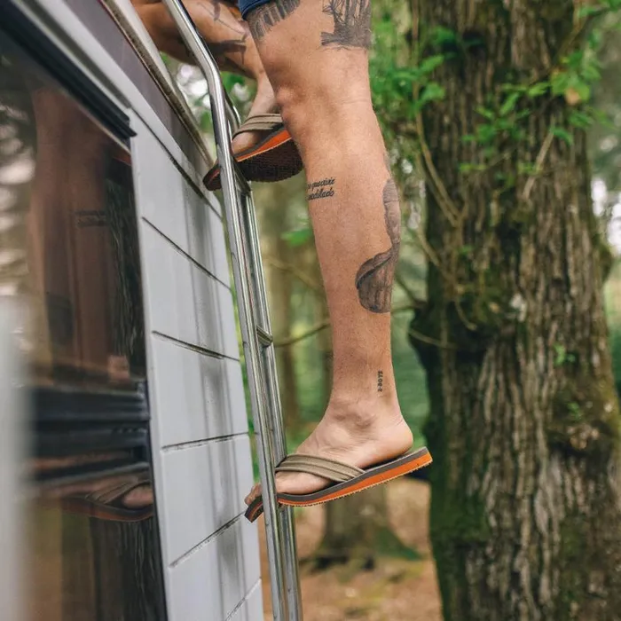 Passenger Clothing Santos Flip Flop Taupe Men Flip Flops and Sandals