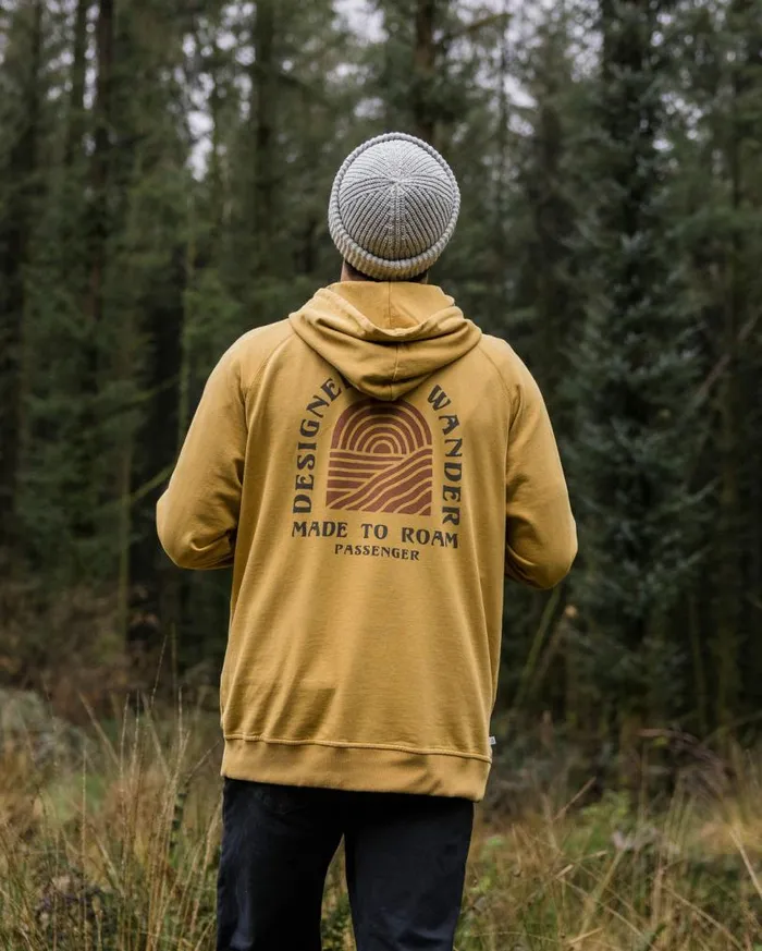 Passenger Clothing Sundown Recycled Cotton Hoodie Mustard Gold Men Hoodies and Sweatshirts Passenger Clothing Sundown Recycled Cotton Hoodie Mustard Gold Men Hoodies and Sweatshirts