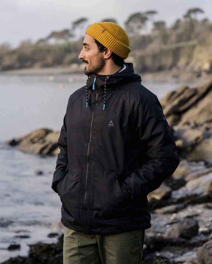 Passenger Clothing Tallows Recycled Water Resistant Jacket True Black Men Jackets