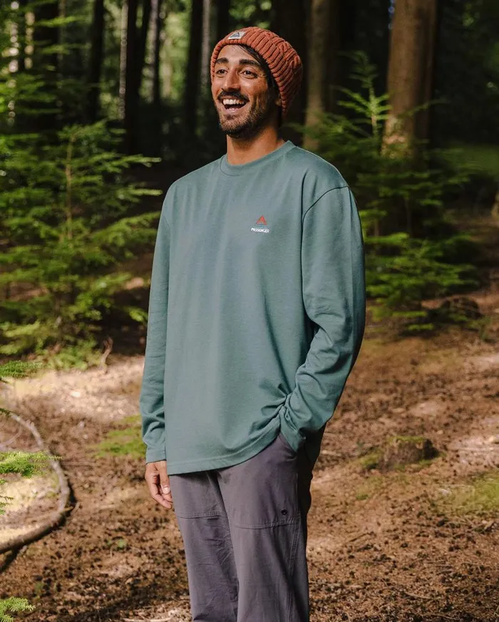 Passenger Clothing Vita Organic Relaxed Fit LS TShirt Deep Ocean Men TShirts and Vests