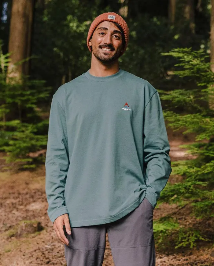 Passenger Clothing Vita Organic Relaxed Fit LS TShirt Deep Ocean Men TShirts and Vests