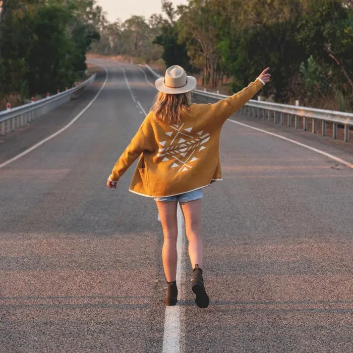 Passenger Clothing West Coast Cardigan Sunset Yellow Women Knitwear