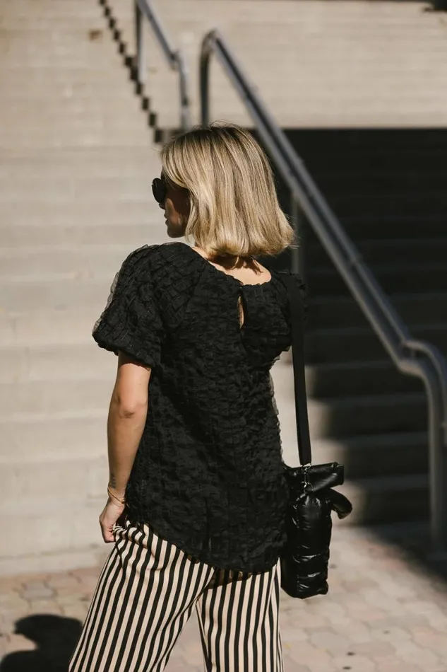 Patton Ruffle Blouse In Black Black Women Bohme Tops