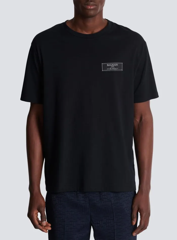 Pierre Shortsleeved Tshirt Black Men Balmain TShirts
