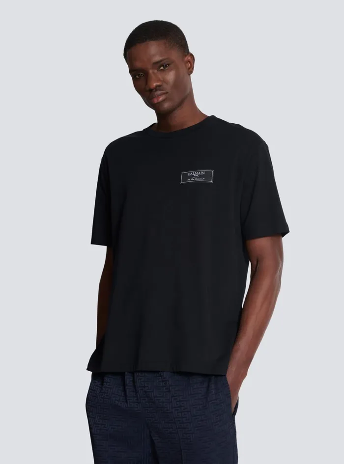 Pierre Shortsleeved Tshirt Black Men Balmain TShirts