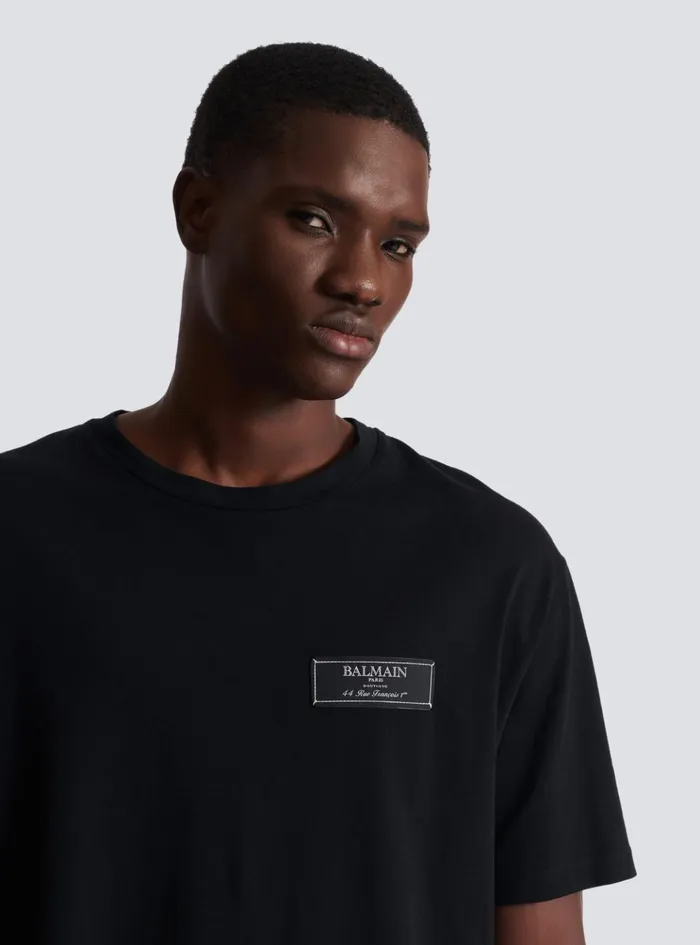 Pierre Shortsleeved Tshirt Black Men Balmain TShirts