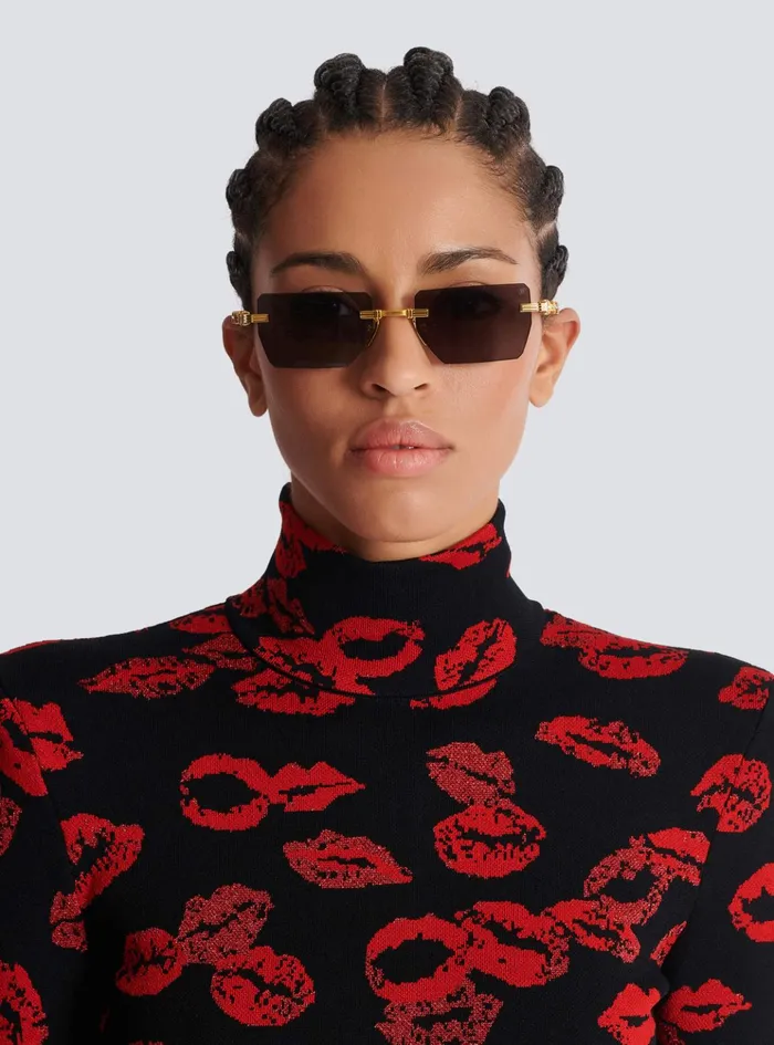 Pierre Sunglasses Black WomenMen Balmain Eyewear