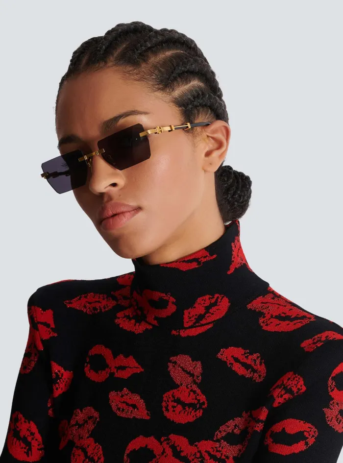Pierre Sunglasses Black WomenMen Balmain Eyewear