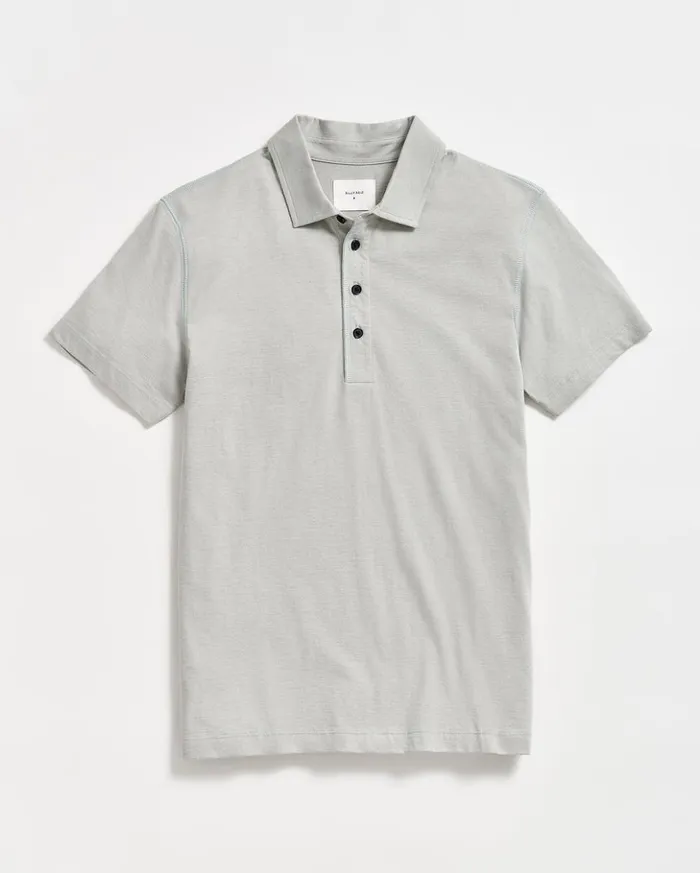 Polos Tees and Henleys Men Billy Reid Stripe Pensacola Polo Light Blue
