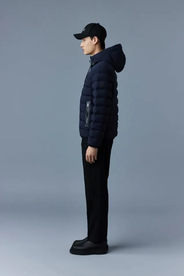 Puffer Men Mackage JACK Agile360 Stretch Light Down Jacket With Hood Black