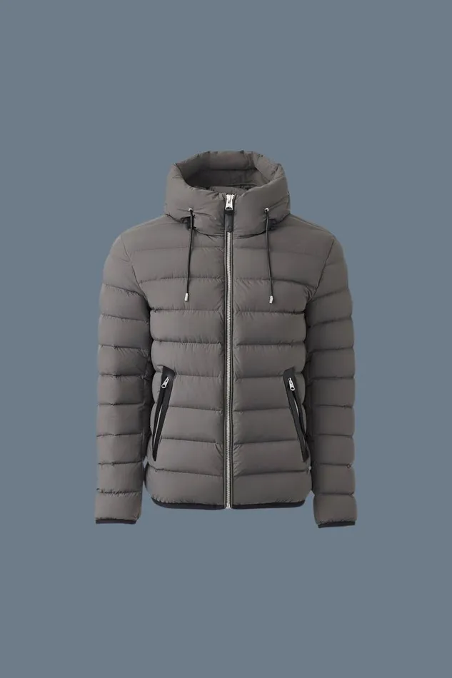 Puffer Men Mackage JACK Agile360 Stretch Light Down Jacket With Hood Black