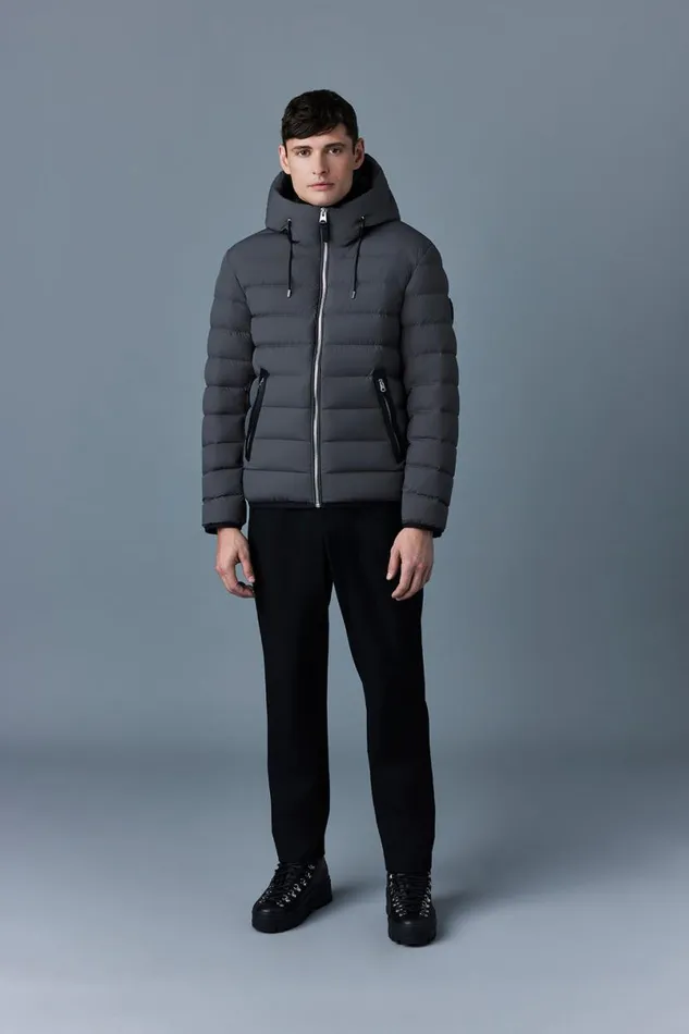 Puffer Men Mackage JACK Agile360 Stretch Light Down Jacket With Hood Black