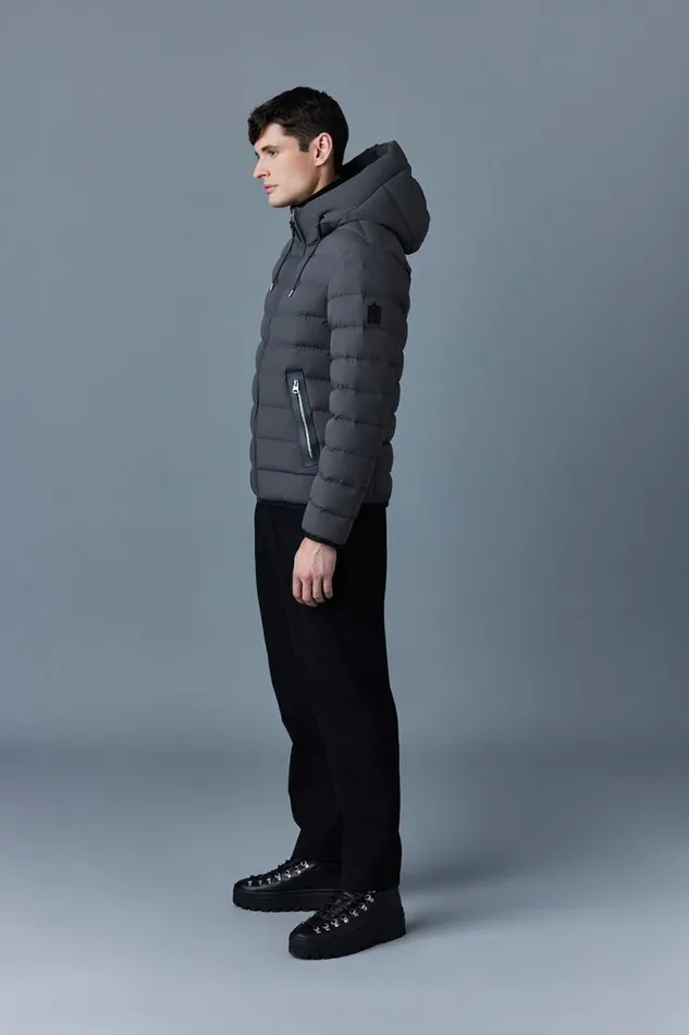 Puffer Men Mackage JACK Agile360 Stretch Light Down Jacket With Hood Black