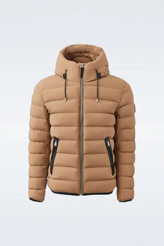 Puffer Men Mackage JACK Agile360 Stretch Light Down Jacket With Hood Black