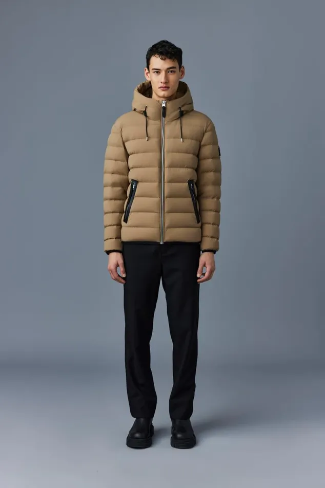 Puffer Men Mackage JACK Agile360 Stretch Light Down Jacket With Hood Black