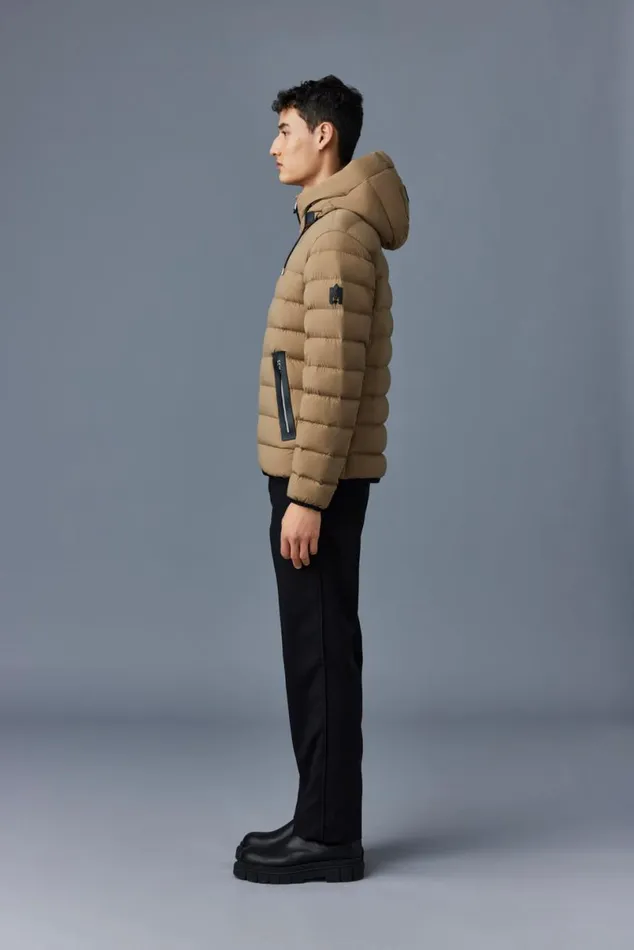 Puffer Men Mackage JACK Agile360 Stretch Light Down Jacket With Hood Black