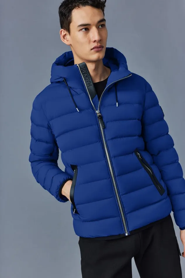 Puffer Men Mackage JACK Agile360 Stretch Light Down Jacket With Hood Black
