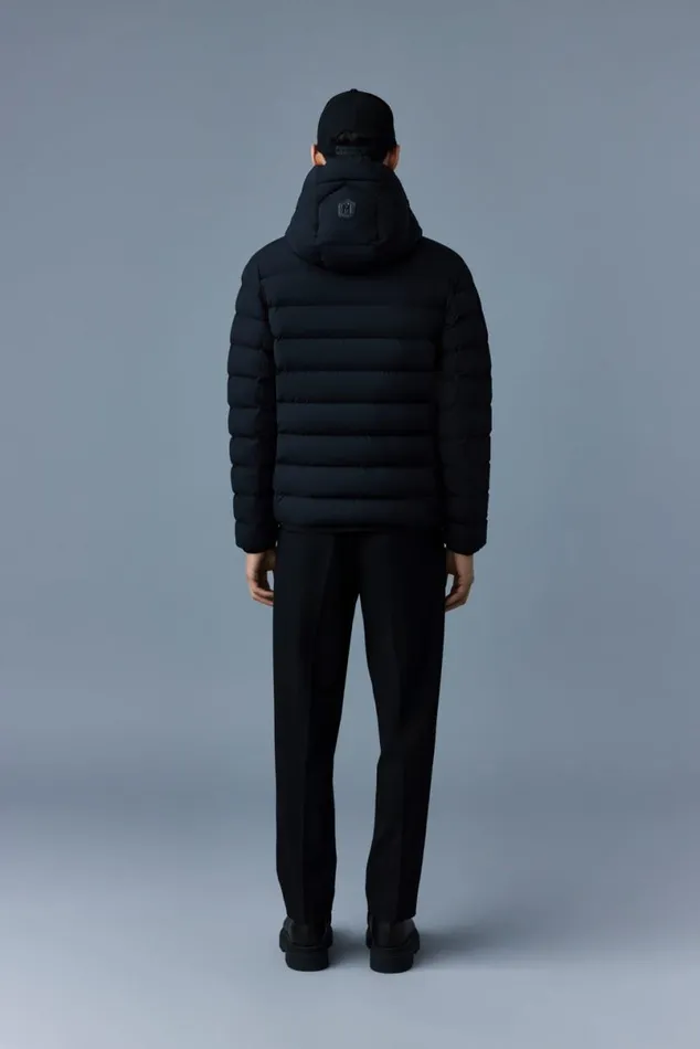 Puffer Men Mackage JACK Agile360 Stretch Light Down Jacket With Hood Black