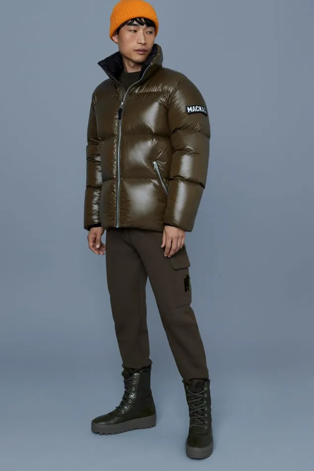 Puffer Men Mackage KENTZ Lustrous Down Jacket With Hood Black