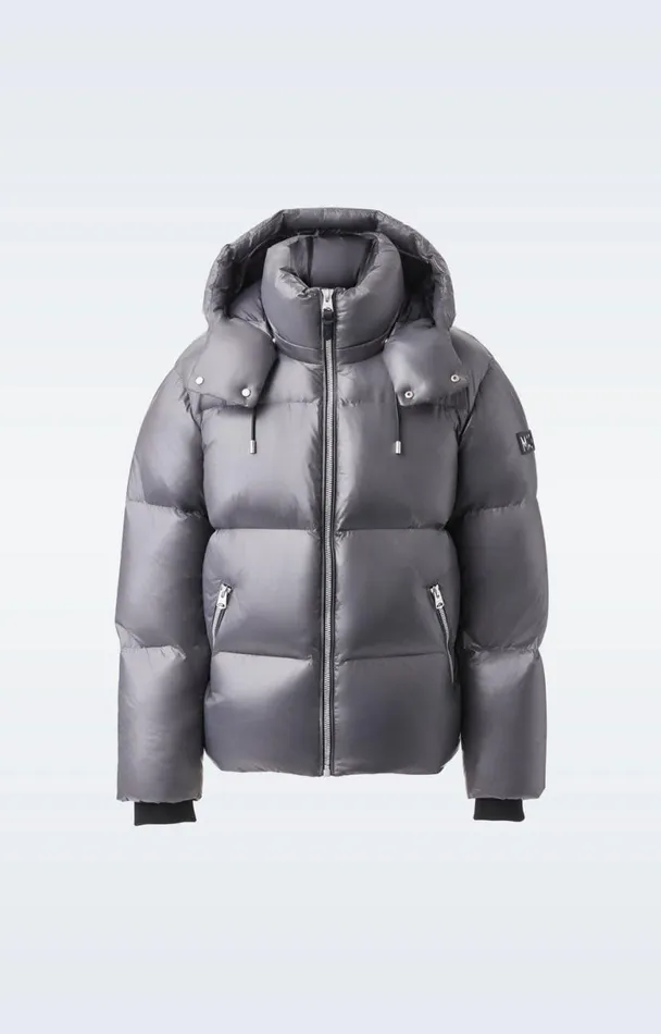 Puffer Men Mackage KENTZ Lustrous Down Jacket With Hood Black