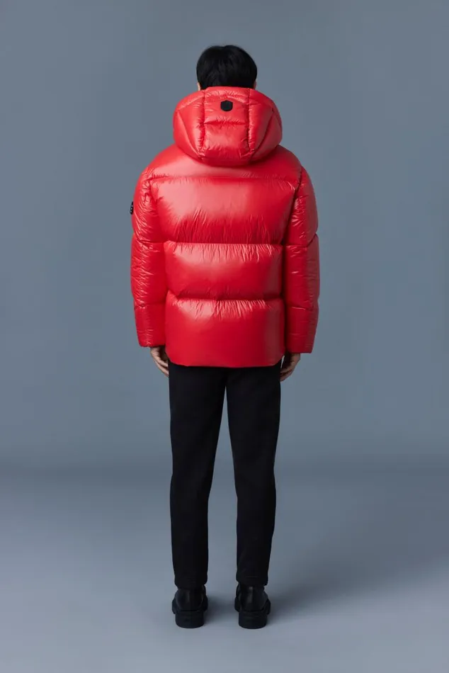 Puffer Men Mackage KENTZ Lustrous Down Jacket With Hood Black