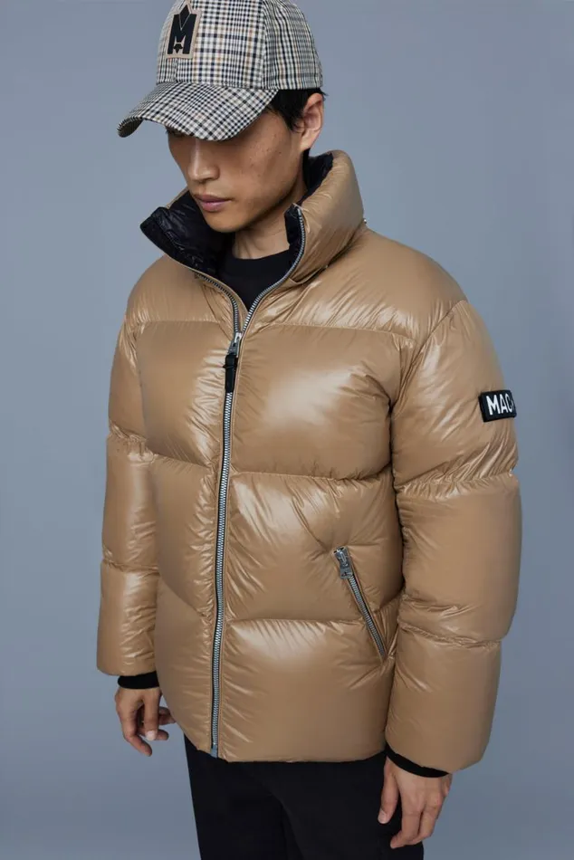Puffer Men Mackage KENTZ Lustrous Down Jacket With Hood Black