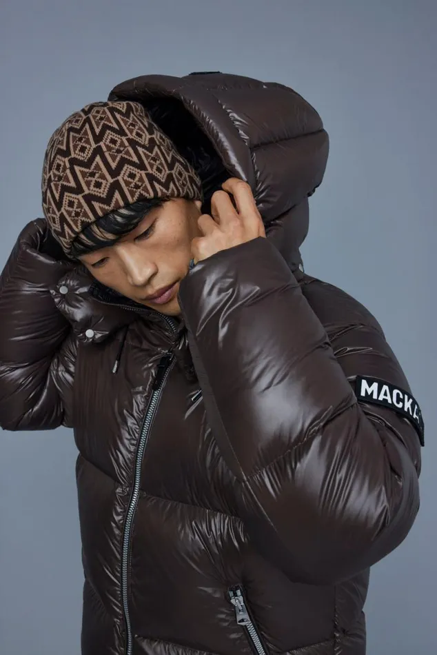 Puffer Men Mackage KENTZ Lustrous Down Jacket With Hood Black