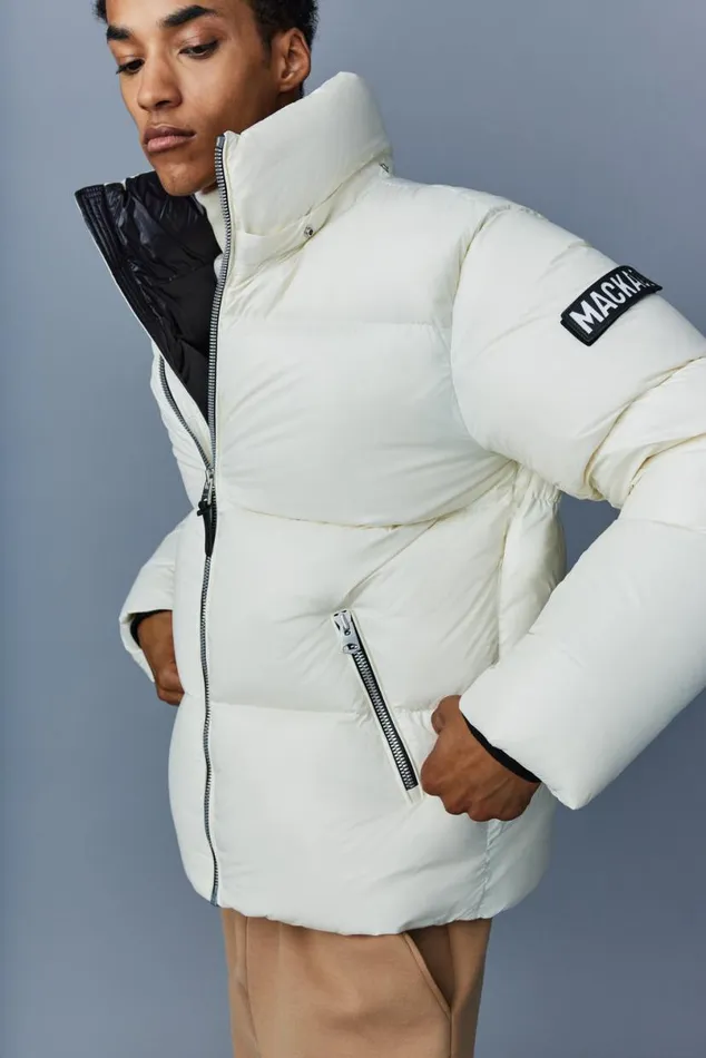 Puffer Men Mackage KENTZ Lustrous Down Jacket With Hood Black