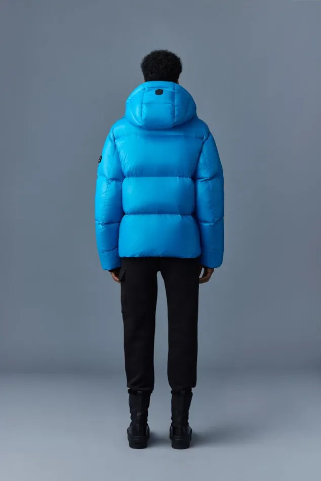 Puffer Men Mackage KENTZ Lustrous Down Jacket With Hood Black