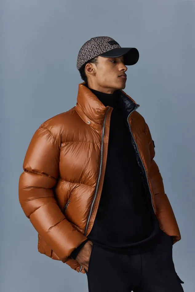 Puffer Men Mackage KENTZ Lustrous Down Jacket With Hood Black