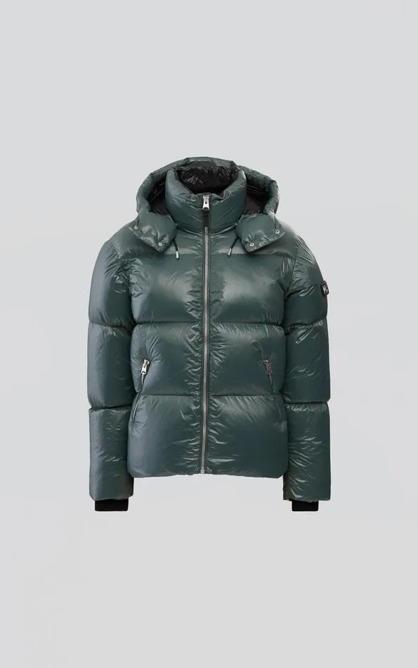 Puffer Men Mackage KENTZ Lustrous Down Jacket With Hood Black