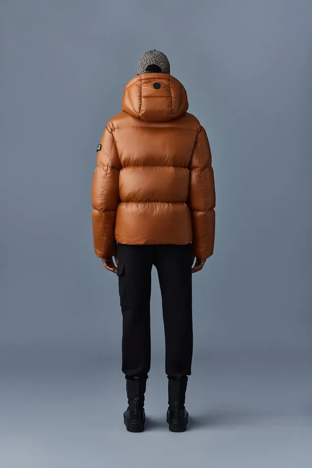 Puffer Men Mackage KENTZ Lustrous Down Jacket With Hood Black