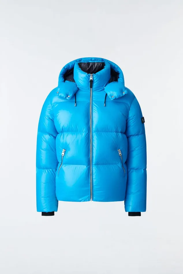 Puffer Men Mackage KENTZ Lustrous Down Jacket With Hood Black