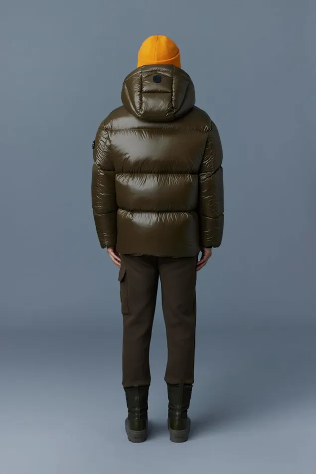 Puffer Men Mackage KENTZ Lustrous Down Jacket With Hood Black