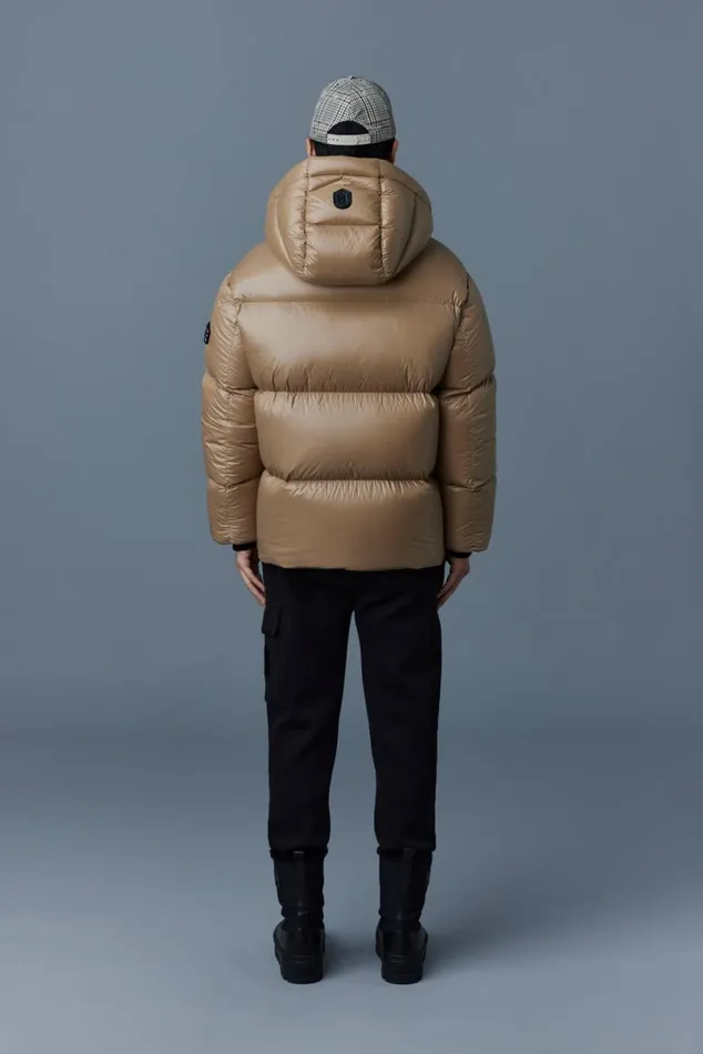 Puffer Men Mackage KENTZ Lustrous Down Jacket With Hood Black