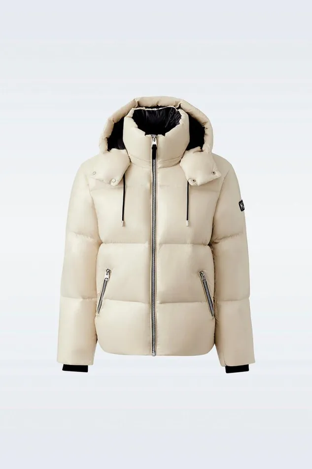 Puffer Men Mackage KENTZ Lustrous Down Jacket With Hood Black