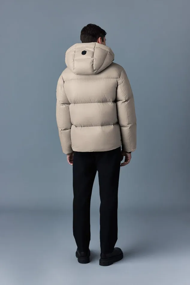 Puffer Men Mackage KENTZ Lustrous Down Jacket With Hood Black