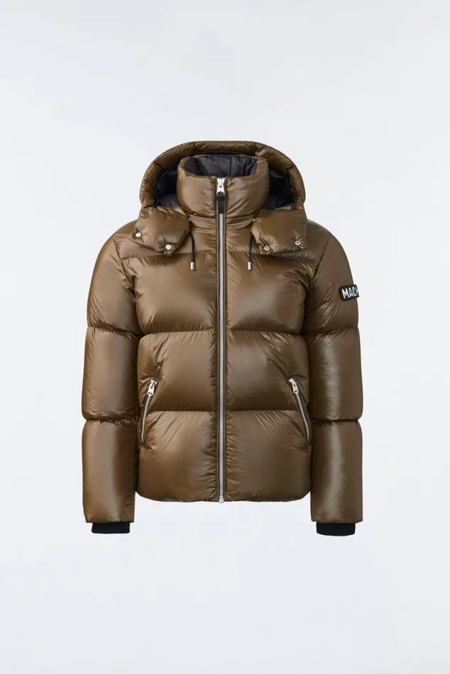 Puffer Men Mackage KENTZ Lustrous Down Jacket With Hood Black