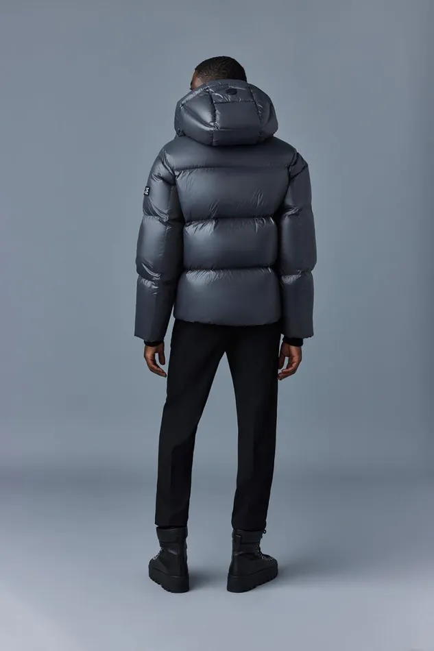 Puffer Men Mackage KENTZ Lustrous Down Jacket With Hood Black
