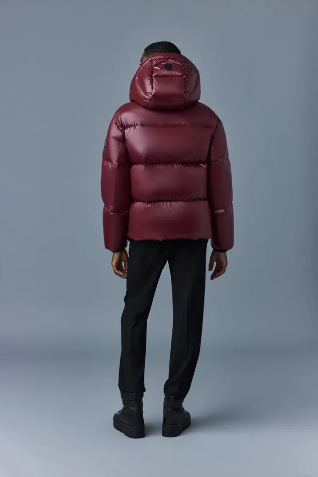 Puffer Men Mackage KENTZ Lustrous Down Jacket With Hood Black