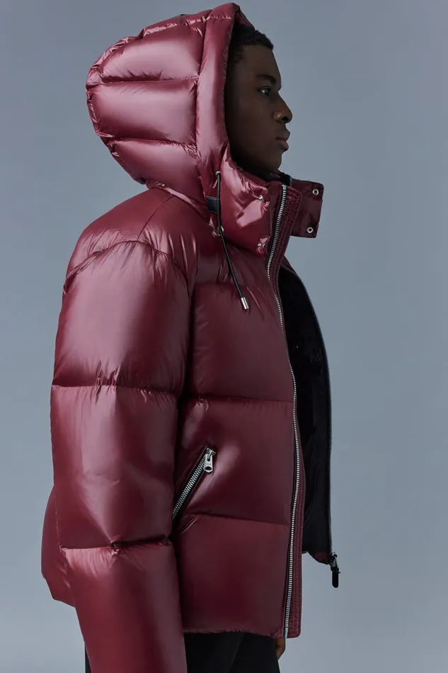 Puffer Men Mackage KENTZ Lustrous Down Jacket With Hood Black
