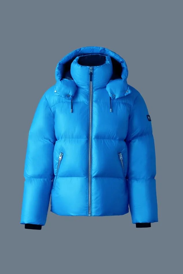 Puffer Men Mackage KENTZ Lustrous Down Jacket With Hood Black