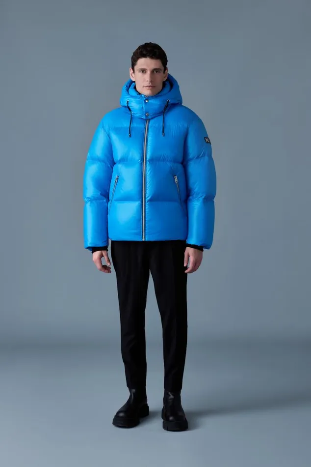 Puffer Men Mackage KENTZ Lustrous Down Jacket With Hood Black