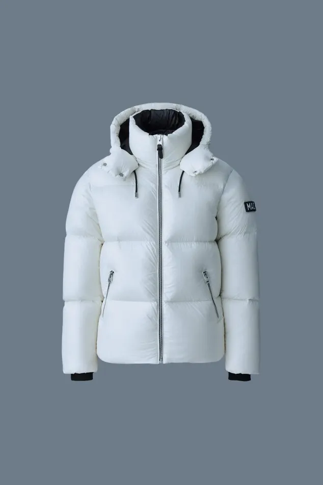 Puffer Men Mackage KENTZ Lustrous Down Jacket With Hood Black